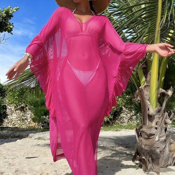 Pink Beach Womens Cover Up - Picture 3 of 5